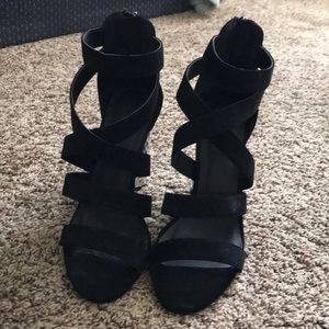 Black and Silver Heels